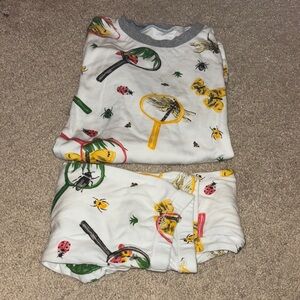 Kids Insect Long sleeve Print Pajamas - White